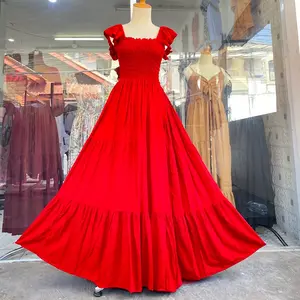 DRESS KERUT DADA VIRALLL  panjang Rayon A premium  Bumil Busui Casual