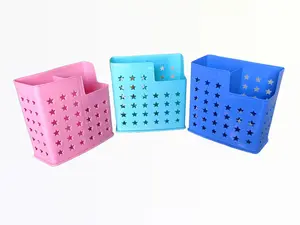 Tempat Sendok DX Omahqu | Tempat Sendok Plastik Lubang Bintang Warna Warni | Wadah Serbaguna Warna Warni | Tempat Sendok Plastik | Tempat Sendok Meja Makan | Tempat Sendok Plastik Lucu | Tempat Sendok Karakter Bintang | Tempat Sendok Ringan & Awet |