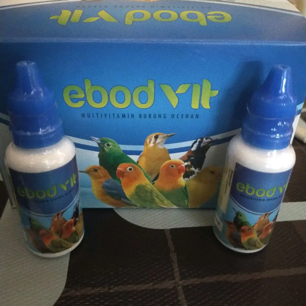 Ebod Vit Multivitamin Burung Ocehan Paket Isi 3 Botol untuk Kesehatan Burung Anda