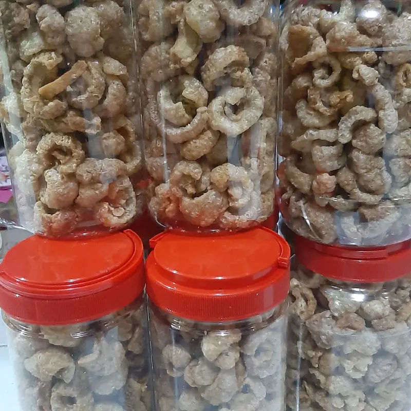 rambak babi cujiuca kerupuk kulit babi samcan non halal Cemilan Toples Snack 0