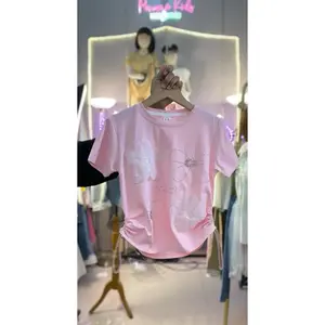 5-10thn Atasan Serut Motif Random Baju Anak Perempuan Cantik Terbaru Fashion