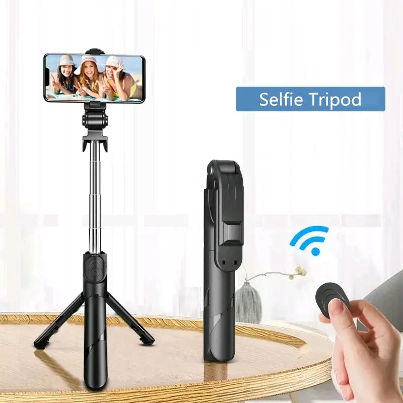 COOL DIER Tripod HP Tongsis Monopod Portable with Bluetooth Remote - XT-02 - Black