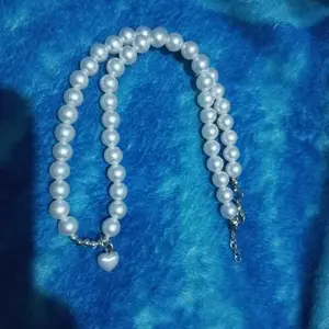 Kalung Mutiara Bandul Love / Kalung Manik Mutiara