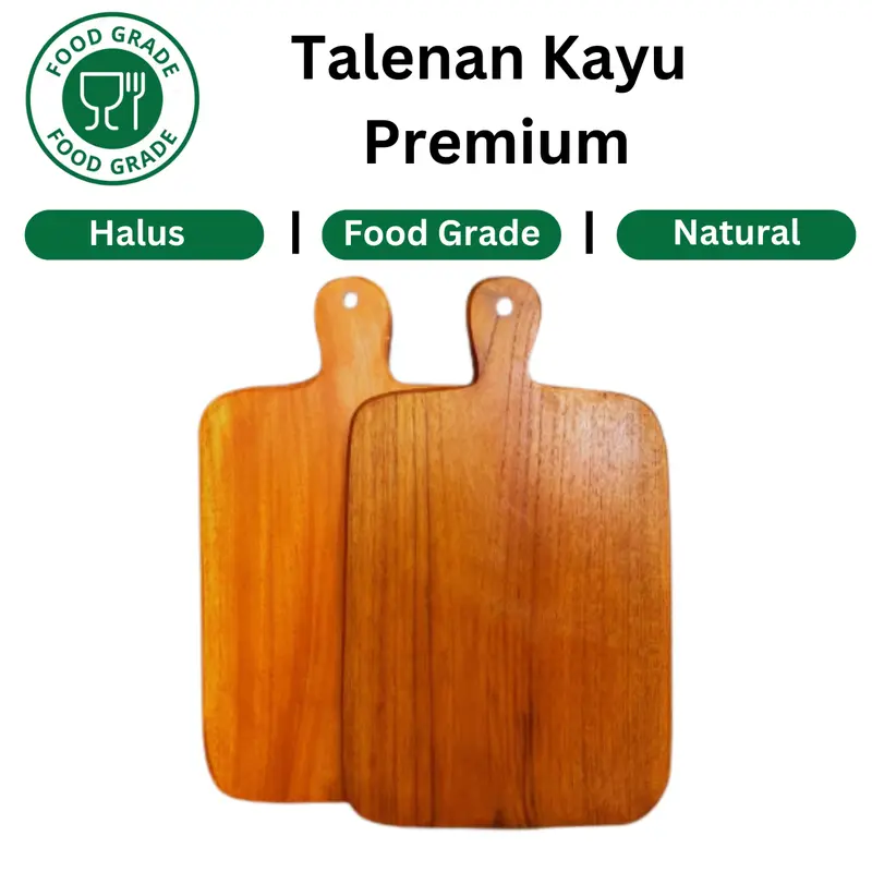 Talenan Kayu Jati/Mahoni 34x20 Tanpa Sambungan dengan Cantolan Atas - Alat, Dapur 0