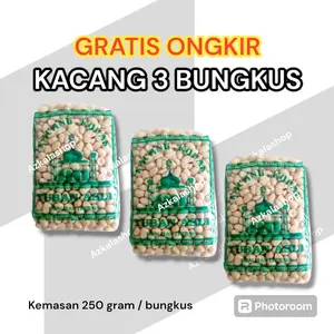 Kacang kupas mentah 3 bungkus | kacang kupas tuban kemasan 250 gr Mede Kering