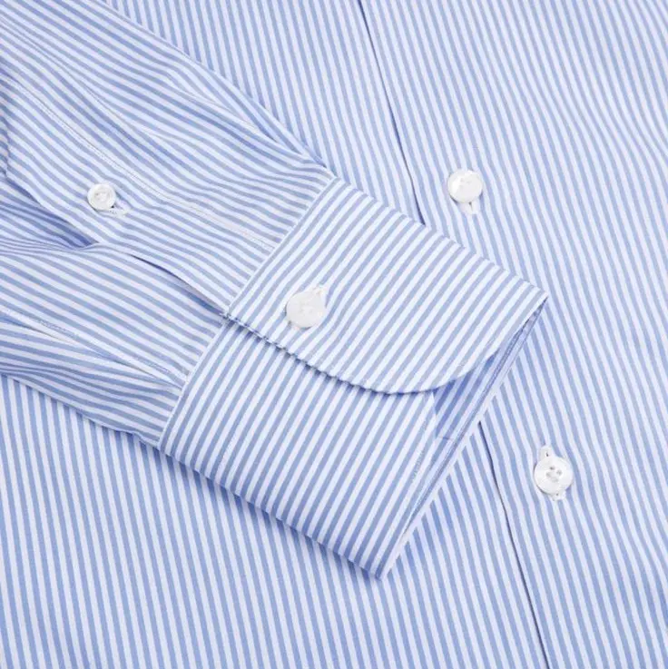 Kemeja Lengan Panjang Formal motif  Stripe Casual Pria 4