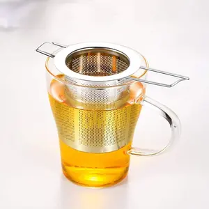 MEXQCH Saringan Teh Stainless Steel Reusable Filter Tea Strainer - JXI304