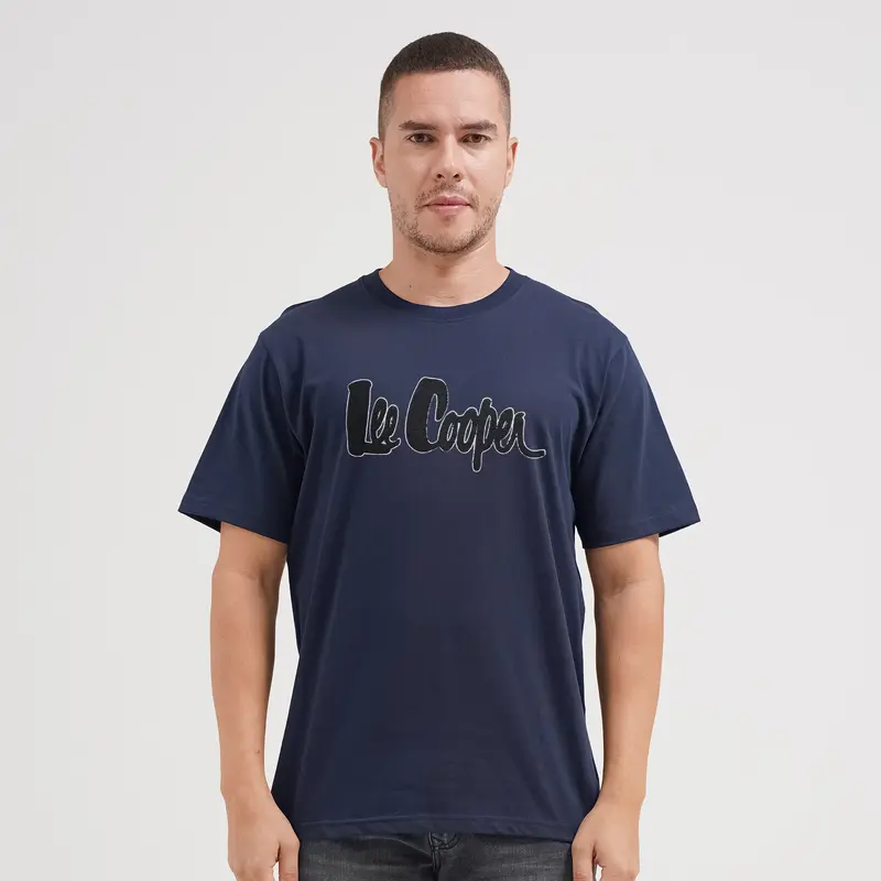 Lee Cooper T-Shirt Bold Logotype Navy 0