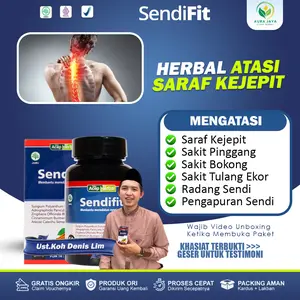 Obat Saraf Kejepit Sakit Pinggang Tulang Belakang Nyeri Pinggul Sampai Kaki Nyeri Sendi Tulang Sakit Lutut Bengkak Asam Urat Rematik Ostearthritis Pengapuran Sendi - Sendifit Kapsul BPOM Dan Halal Mui Bisa COD