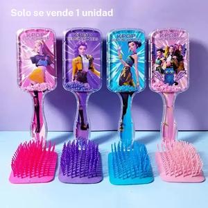 Peine de sofá de alta calidad con mango largo, herramienta universal de peinado para mujeres y cepillo de cabello portátil con personajes de dibujos animados para niños