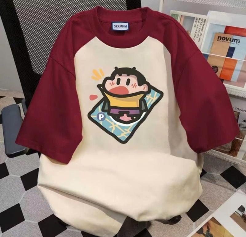  Áo Thun Áo Phông Nam Nữ Tay Lỡ Form To Hoạt Hình Shin Ván Cute 