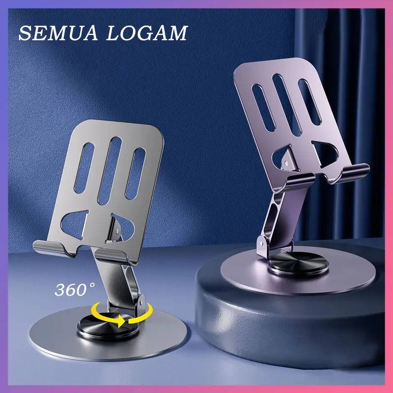 Full Metal Holder Phone Stand Holder 360° Rotatable Foldable Tablet Holder Stand 0