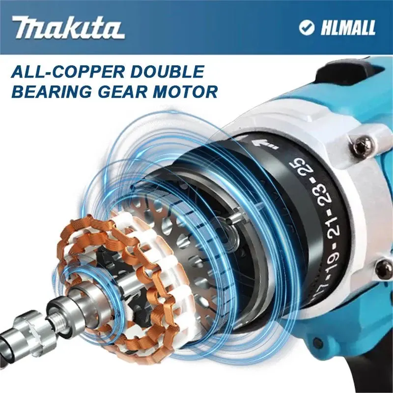 MAKlTA 86vf Mesin bor 2baterai cas 10mm bor listrik murah bor tangan baterai besi tembok Beton kayu - Cordless Drill bor cas 4