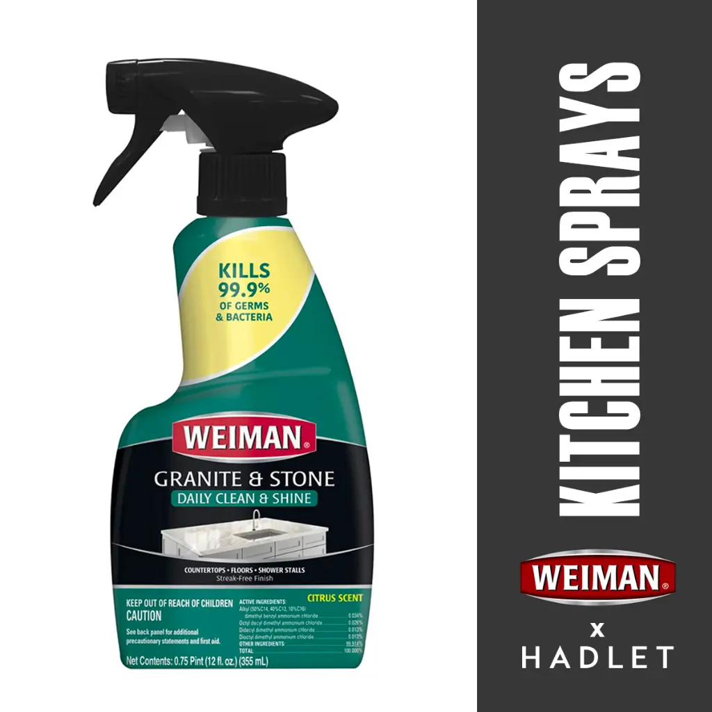 Weiman Disinfectant Granite Cleaner & Polish, 355ml