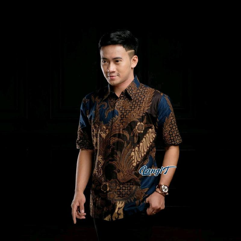 Baju Batik Pria Lengan  Pendek  100 ribu Dapat 4 Pcs M L XL XXL Kain Polyester Seragam 4