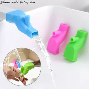 Silicone World Silicone Faucet Extender Water Tap Nozzle Children's Hand Washing Bathroom Kitchen Sink Spray Kitchen Accessories
