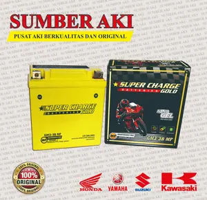 Aki Kering SUPER CHARGE GOLD  GM3-3B Gel Motor Ninja 150 NSR 150 RX King New Satria Hiu 2 tak Motorcycle