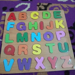 PUZZLE KAYU ANAK MAINAN KNOP ALFABET ANGKA ABJAD EDUKASI TOYS Games