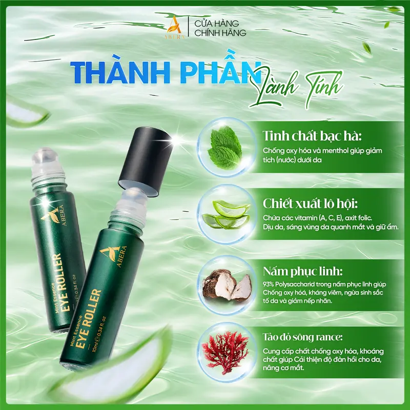 [COMBO TIẾT KIỆM]  Thanh lăn mắt Abera 10ML giảm thâm, cải thiện nếp nhăn mắt 2