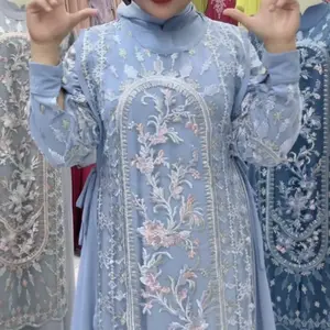 Gamis Bordir Muslim zira Set Inner Auter