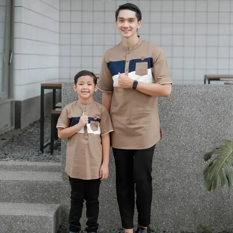HDR HARGA TERPISAH || KOKO BRAND LOKAL AYAH DAN ANAK || COUPLE Muslim Baju Pendek 2