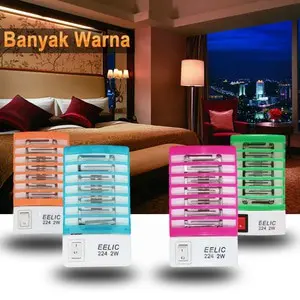 EELIC Lampu LED Tidur 2w Multifungsi Alat Electronik Pengusir Nyamu 224 Biru Hijau