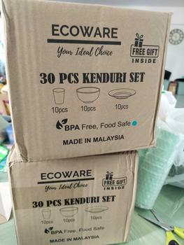 Product Review of ECOWARE 30pcs Kenduri Set/ Party Set 30pcs/ Plastic Plates Cups Bowls Set/ High Quality Food Grade for Kenduri Banquet from A**a 7** 0