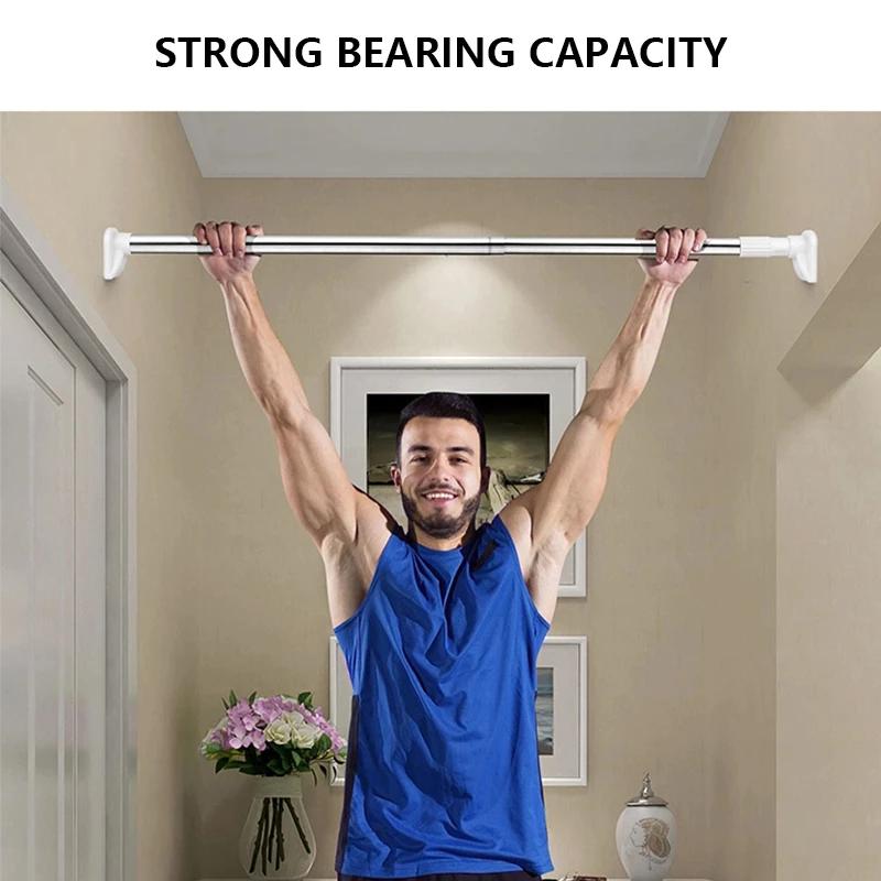 Product Introduction of Extendable Clothes Rod Adjustable Curtain Strong Bearing Rod Clothes Rail Towel Hanging Bar Shower Curtain Rod Punch-free Anti-slip 24