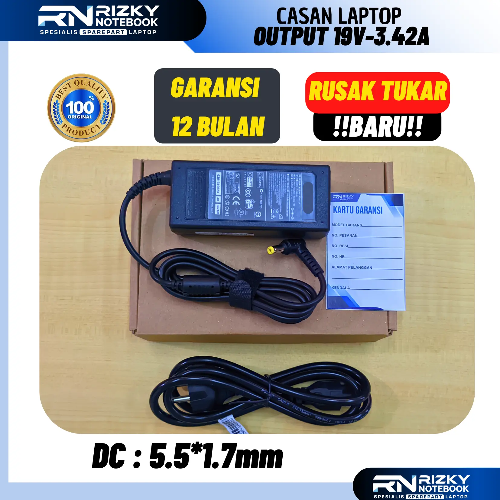 Adaptor Charger Laptop seri E1-470, E5-471, E5-411G, E5-411 ORI