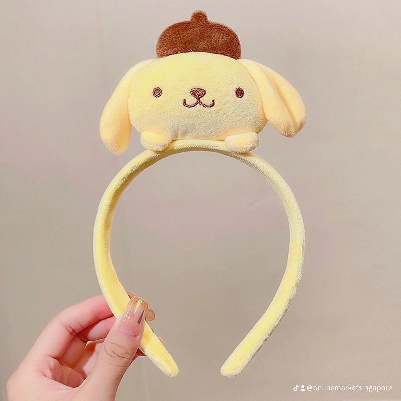 Product Introduction of Sanrio Headband Big-Eared Dog Three-Dimensional Doll Pressed Melody Kuromi Makeup Face Wash Hairpin Cotton Synthetic Nylon Plastic Metal Coating Daily Retro Casual 28