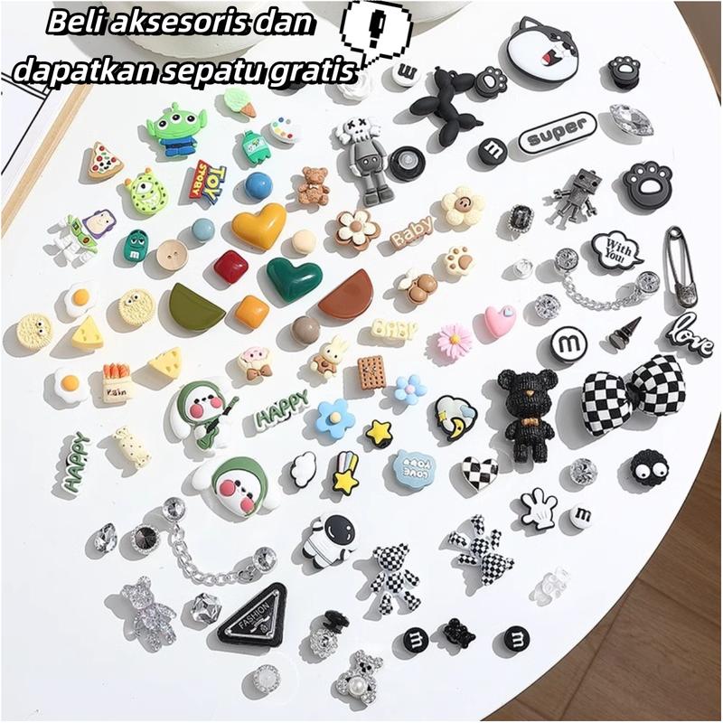 Product Introduction of DIY aksesoris sandal/aksesoris sandal karakter, stiker karakter, desain hiasan fashion, beli aksesoris dan dapatkan sepatu gratis 1