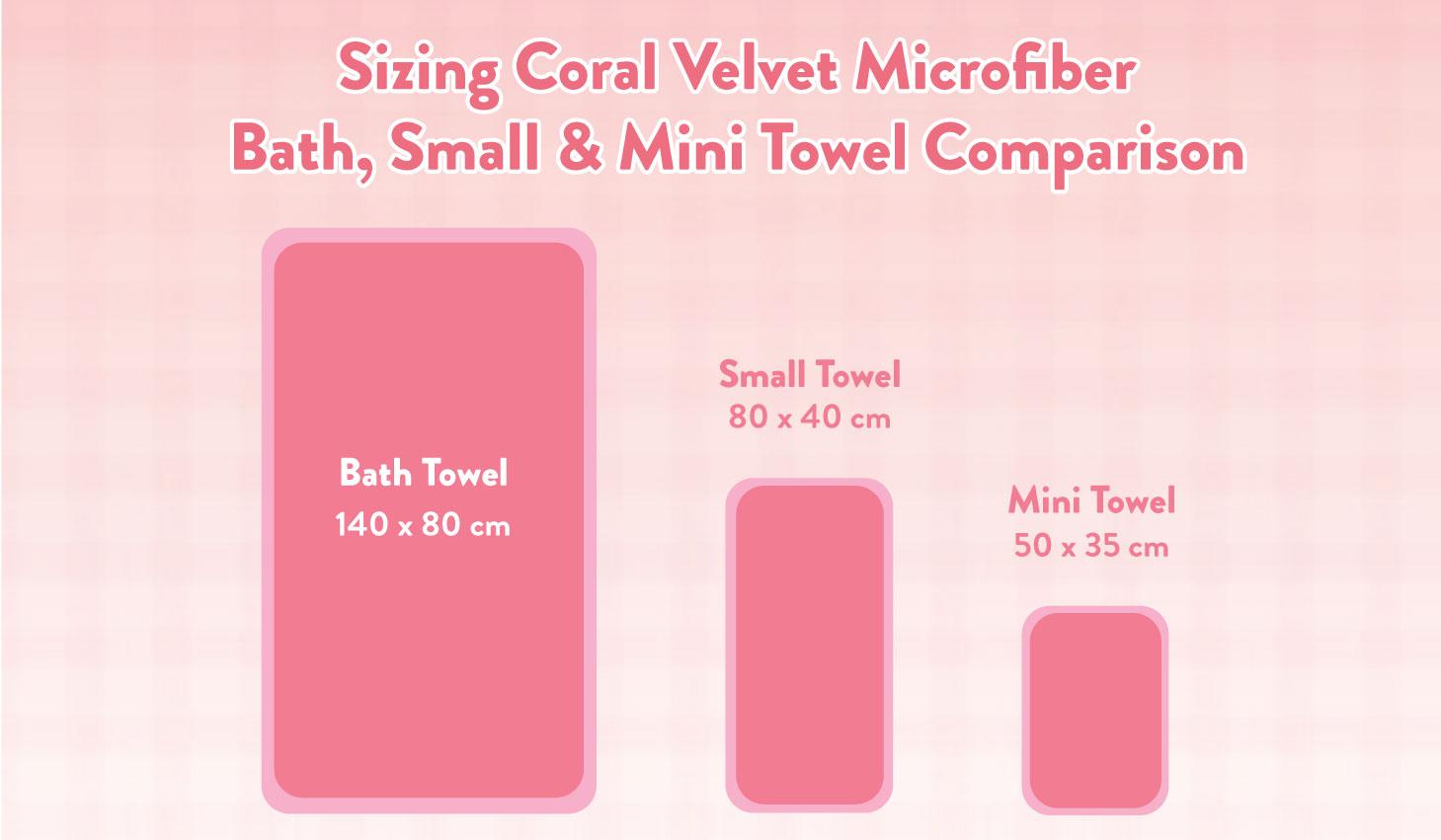 Handduk By Today - Coral Velvet Microfiber Bath Towel Handuk Mandi Badan
