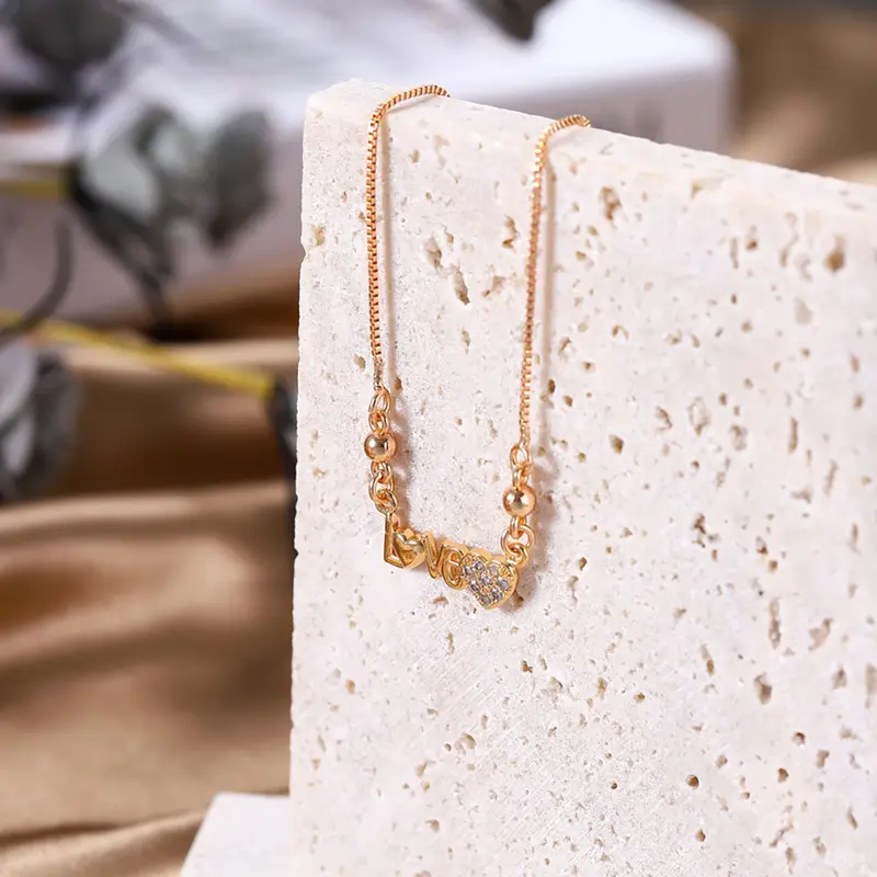 Kalung Titanium Wanita Anti Karat Lapis Emas Berlian Liontin Aksesoris Fashion Choker Kalung Rantai Korea Perhiasan D021 3