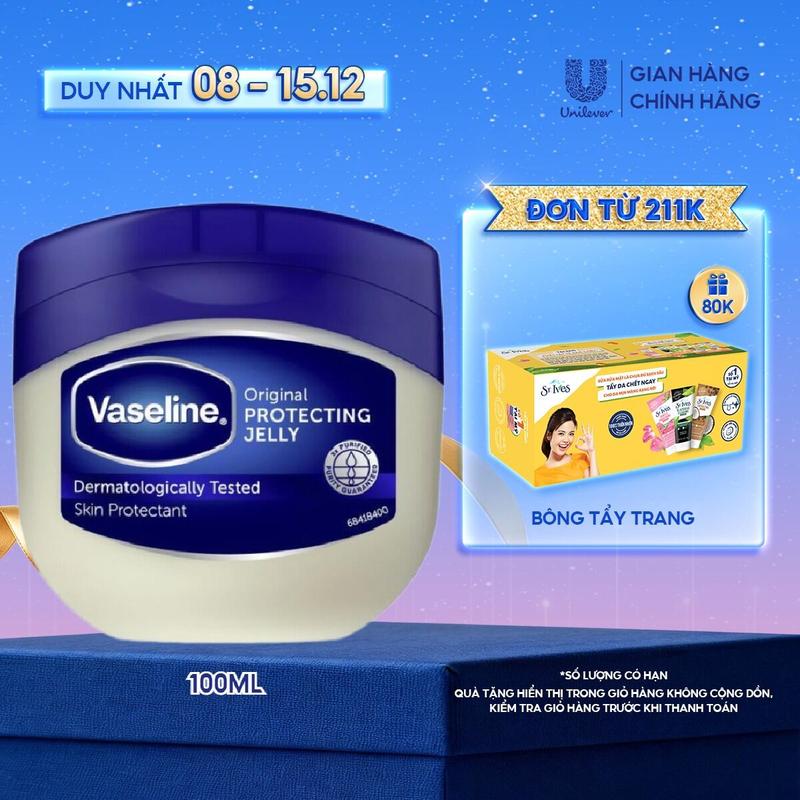 Live Sáp dưỡng ẩm Vaseline Protecting Jelly 100ml 85g phục hồi da khô nứt nẻ