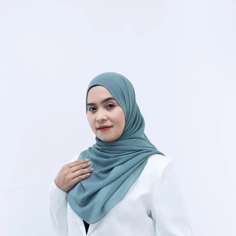 Nury Hijab _ Pasmina Oval  Cerruty Babidoll _ Hijab Wanita Muslimah Pashmina Syal Ceruty