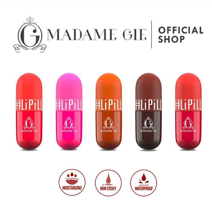 Madam Gie lip pill-lip tint madam Gie-lipill based oil-lip tint waterproof Lipstick Bibir Lipstik Gloss 1