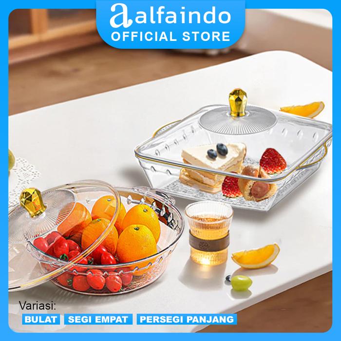 Gambar Tempat Buah Tempat Roti Aesthetic Nampan Dengan Tutup - FT001 dari Alfaindo Kota Tangerang Tokopedia