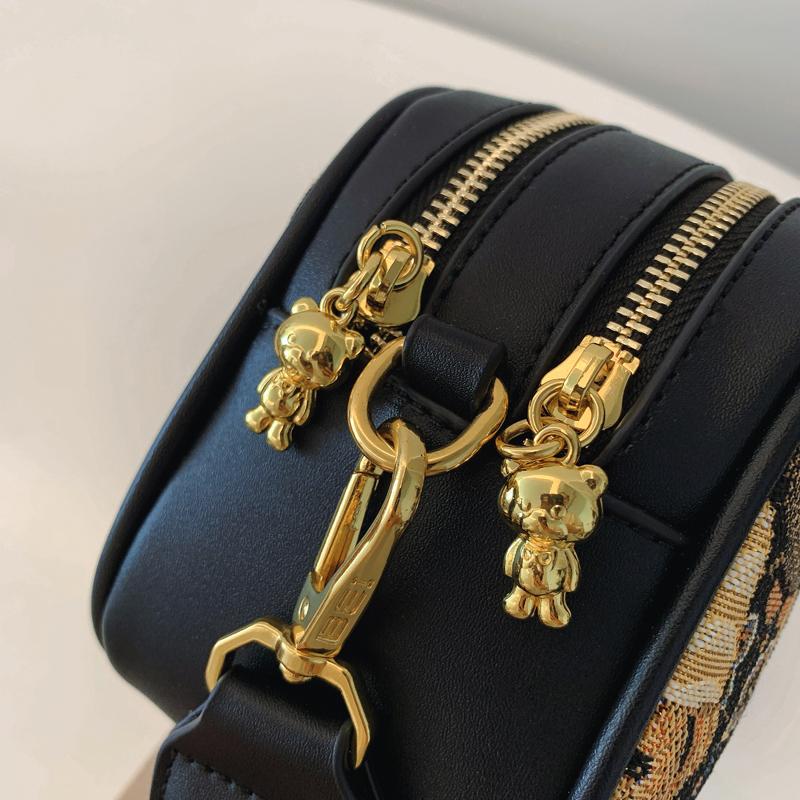 Double-Layer Small Round Bag for Women - Street Style Trendy Canvas Bag, Casual and Versatile Shoulder and Crossbody Bag 3