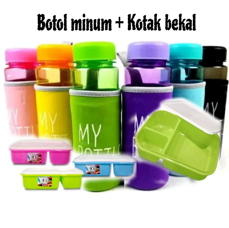 Paket Tas Ransel Anak Motif BArbie bonus botol minum dan kotak bekal Fashion 4
