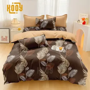 Bed Cover Set Sprei Alana Mix Walnut - Ukuran Lengkap 180x200 160x200 200x200 Bahan Microfiber Premium - Kooy Bedcover