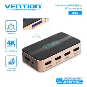VENTION HDMI Splitter 1 in 2 out / 1 in 4-out DC Power Port HD 3D 4K - 1 In 4 Out