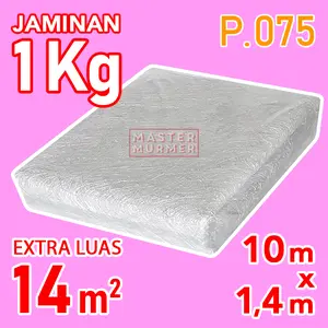 Serat Fiber KG / Kilogram MATT FIBERGLASS Kiloan PREMIUM IMPOR BESAR PANJANG MURAH / EXTRA LUAS / 1 Kilogram / Bungkusan AQUAPROOF NO DROP SIKATOP DAMDEX RESIN Tembok Dak Cor Rembesan Bocor