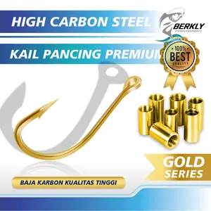BERKLY- Kail Pancing TIPE KECIL GFYD Gold isi 25pcs High Carbon Steel Alat Ikan Laut