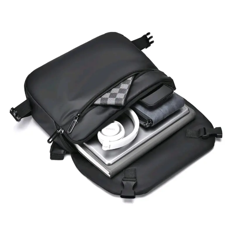 tas selempang pria hanbag slingbag clutchbag waterproof multifungsi tas kantor Cowok Hitam 1