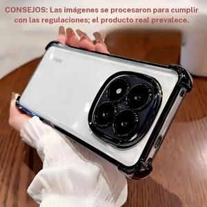 Para Redmi Note14/14pro/14pro+ Estuche para teléfono de Estilo Sencillo y Transparente con Chapado Electrónico, Airbags Engrosados en las cuatro esquinas, Anticaída Fuerte, Unisex
