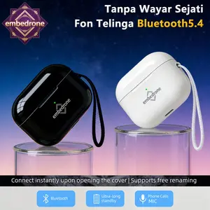 2026 NEW Earphone Bluetooth Nirkabel embedrone AP3W, earphone olahraga tahan keringat dan tahan air, Fungsi terjemahan, mikrofon internal, kontrol sentuh, kompatibel dengan iPhone dan semua ponsel Android, earphone nirkabel sejati