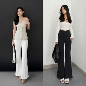 Celana Cutbray Highwaist Flare Pants - Celana Cutbray Wanita Scuba Premium Teba