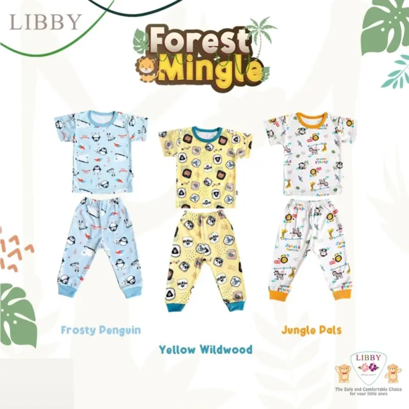 Setelan Libby PANJANG , setelan CPR , setelan PENDEK kancing pundak size S M L XL ( 1 SET ISI 3 STEL ) Parsel Bayi Katun 4