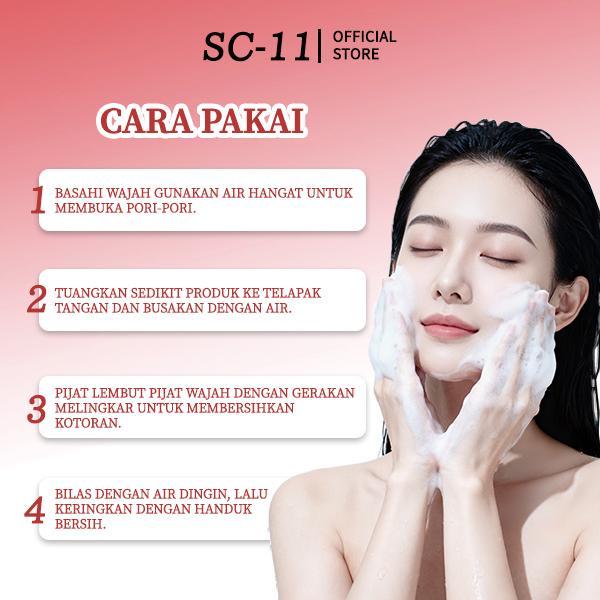 [BPOM] SC-11 | Pembersih Wajah Whitening. Tolak kulit kusam! Gunakan secara rutin, kulit putih bersih dan cerah terlihat!