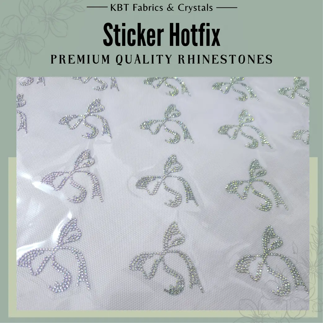 New Arrival Sticker Ribbon Reben Hotfix Batu Manik Tampal Copy Swk Kod 142